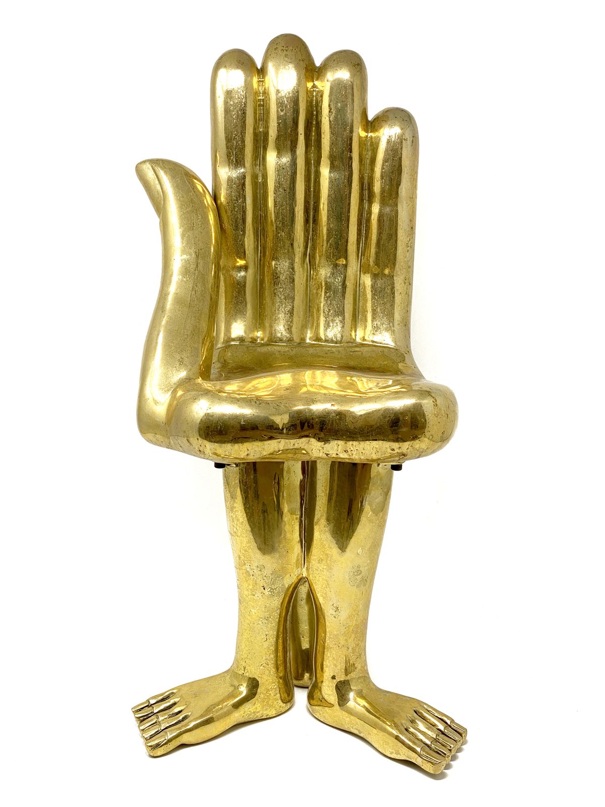 Bronze Hand Sculpture with Three Feet