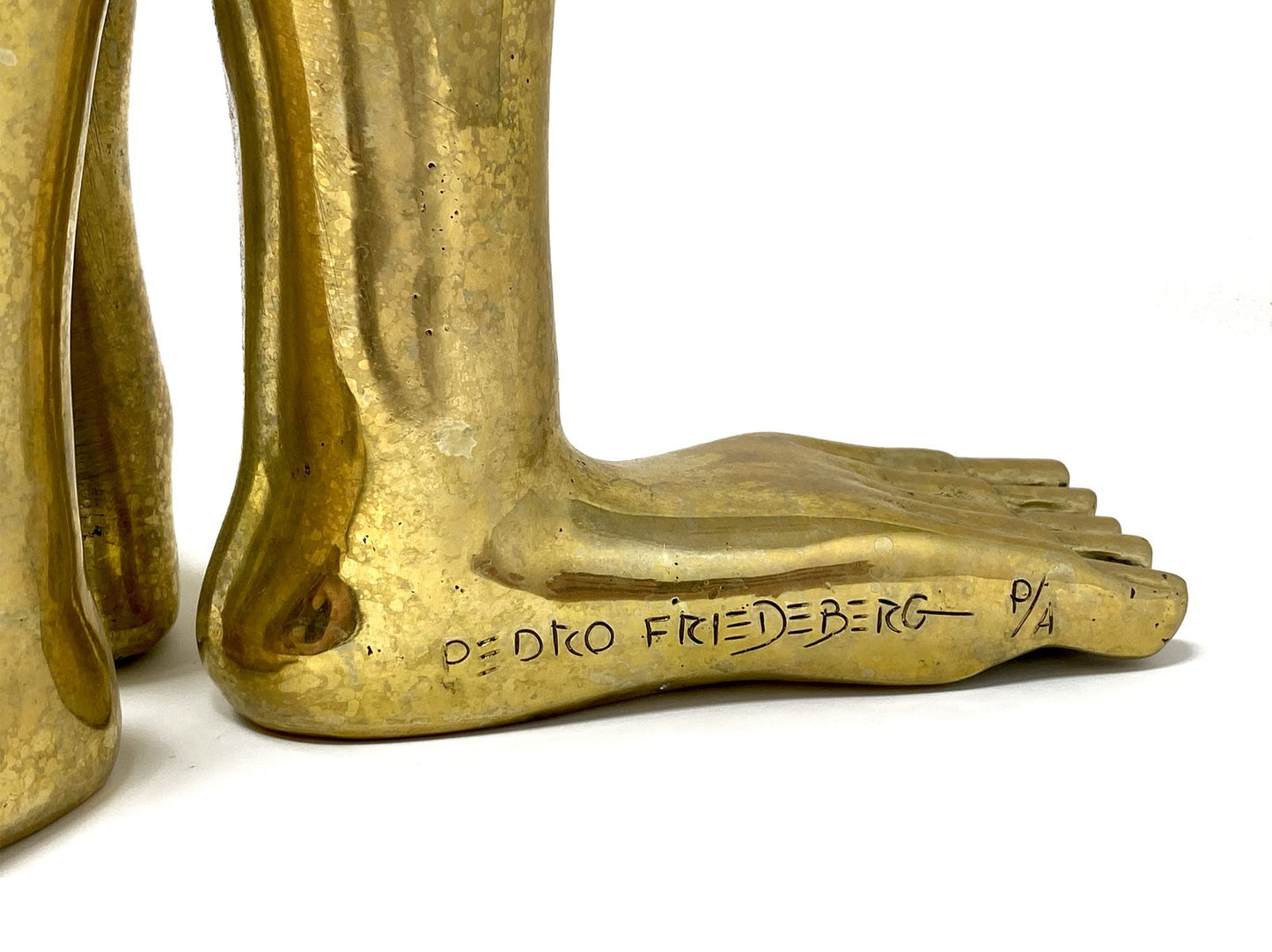 Bronze Hand Sculpture with Three Feet
